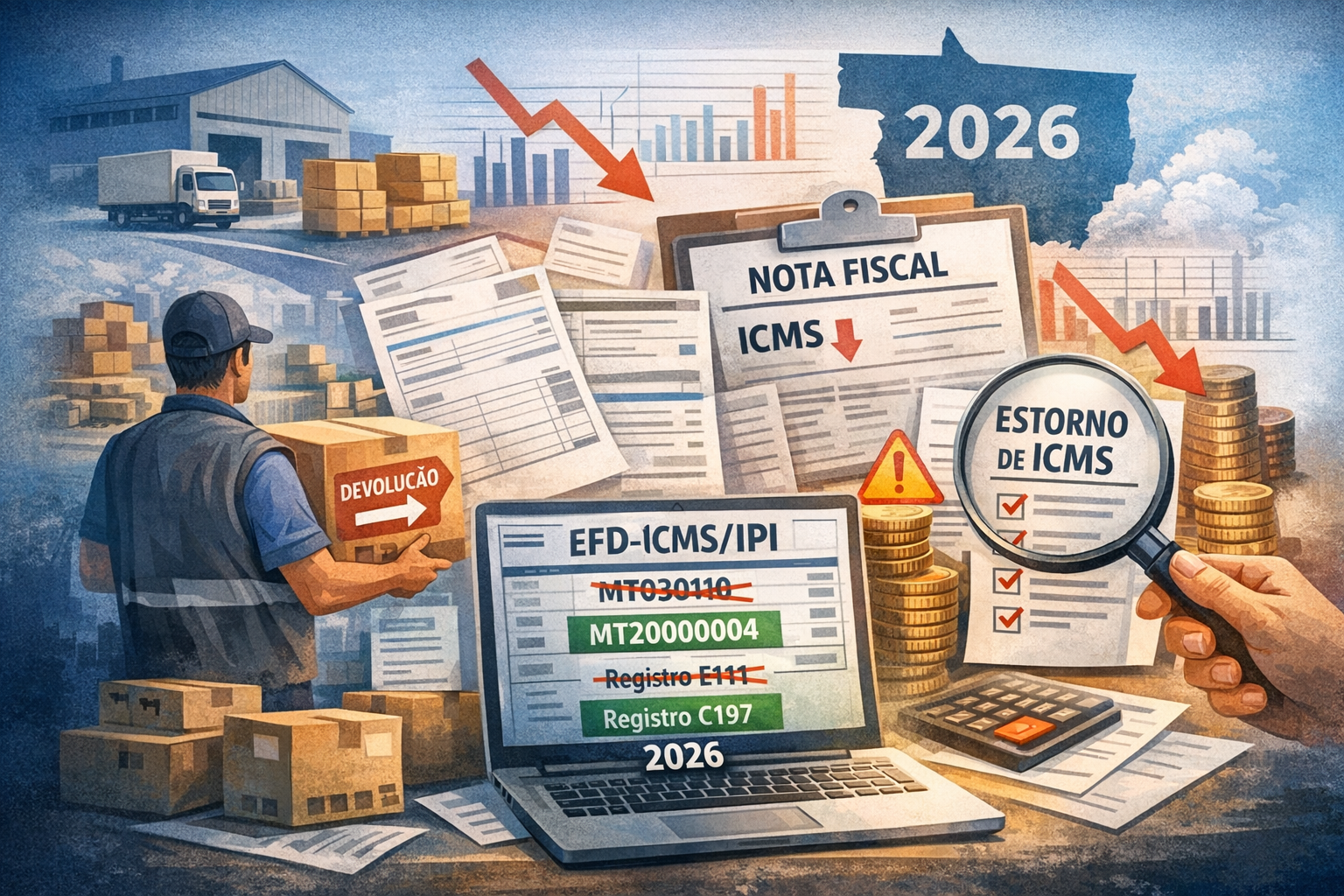 EFD-ICMS/IPI: Novo tratamento do estorno de d�bito nas devolu��es em Mato Grosso