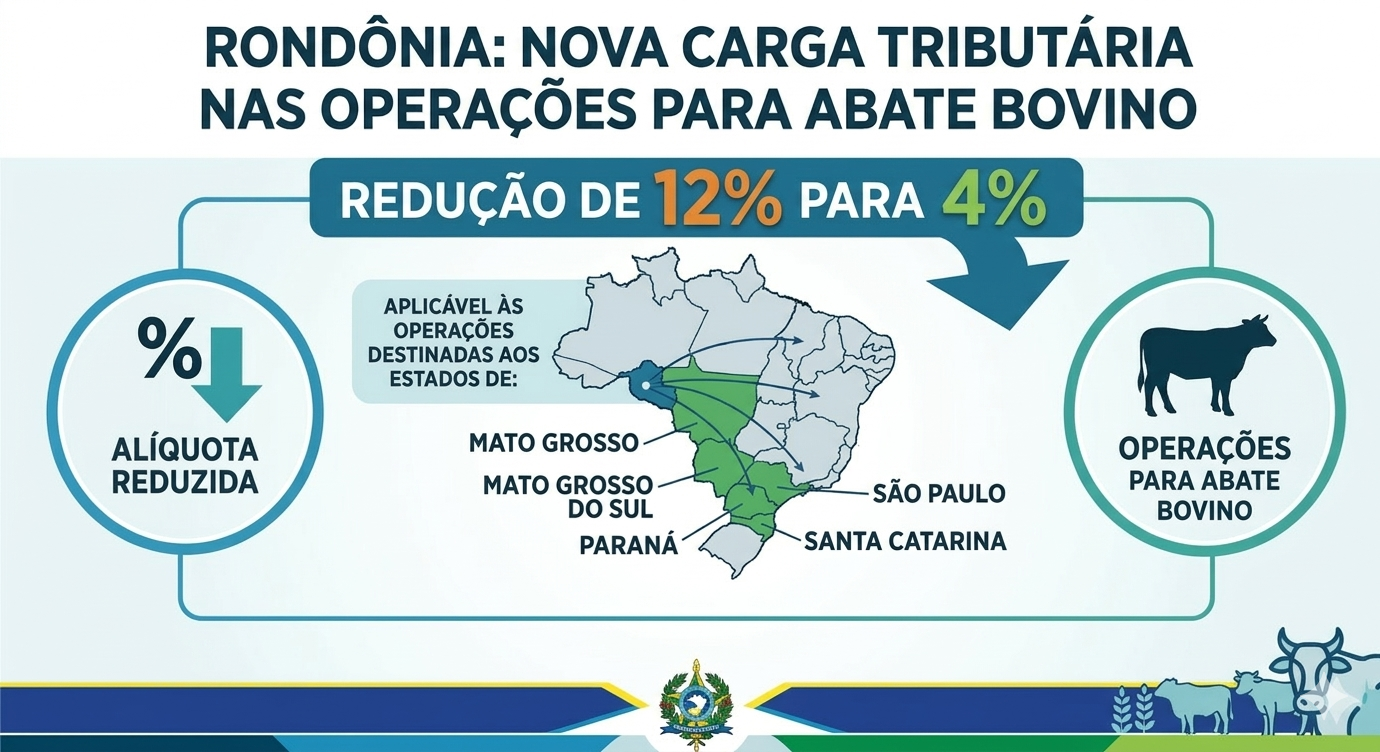 Opera��es com gado bovino: regras de diferimento e benef�cio fiscal em Rond�nia  