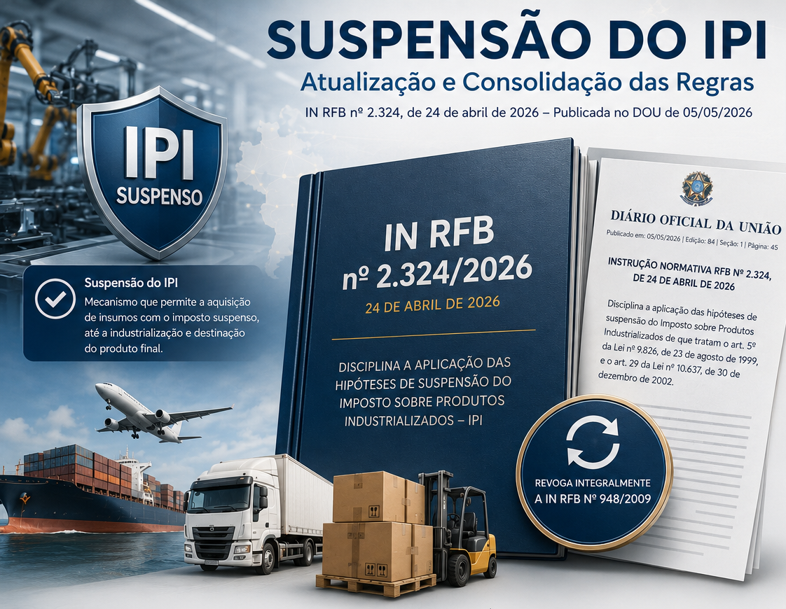 Regime de suspens�o do IPI � atualizado e consolidado pela IN n� 2.324, de 2026