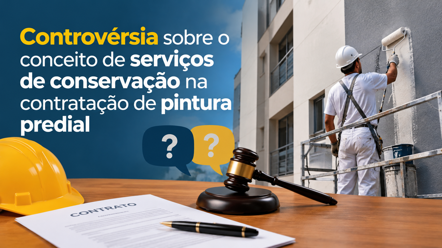 Controv�rsia sobre o conceito de servi�os de conserva��o na contrata��o de pintura predial