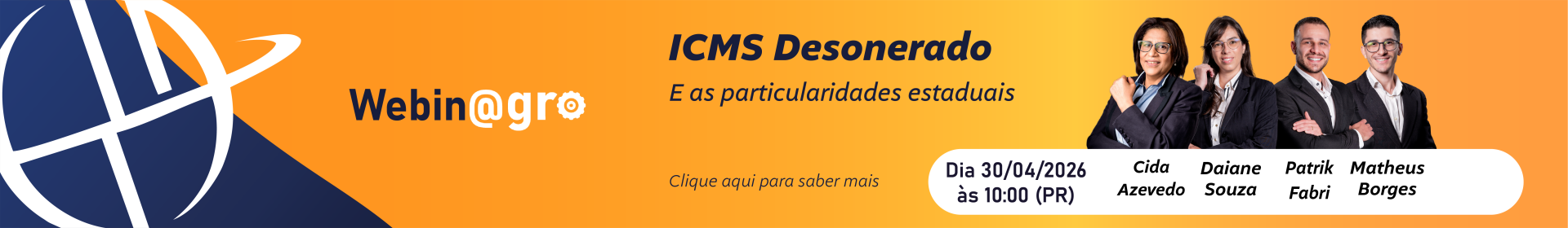 Webinagro: ICMS Desonerado e as particularidades estaduais