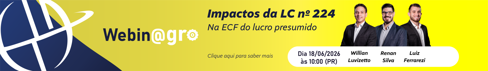 Webinagro: Impactos da LC n� 224 na ECF do Lucro Presumido