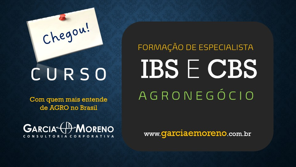 Lan�amento: Curso Forma��o de Especialistas em IBS e CBS para o  Agroneg�cio