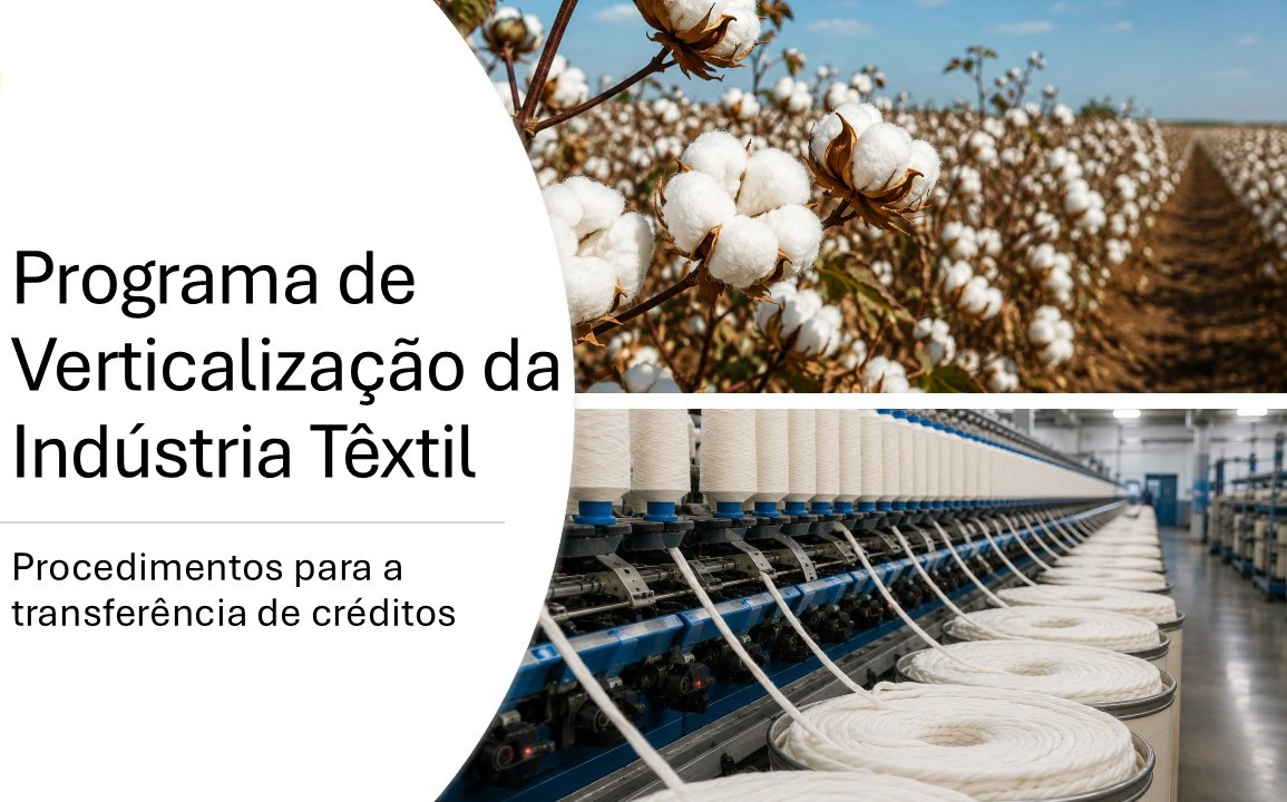 Procedimentos para a transfer�ncia de cr�ditos de ICMS � ind�stria t�xtil